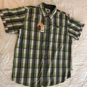 Men's XL NEW Short-sleeve Plaid Button-down